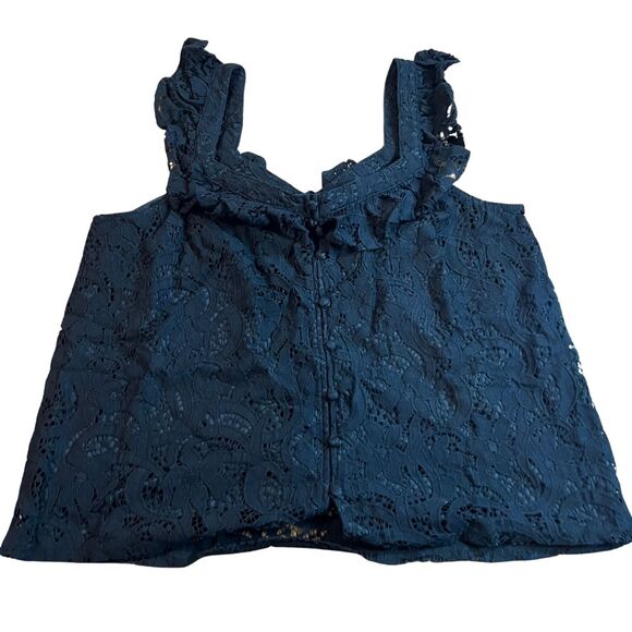 torrid Tops - Torrid Blouse Womens 0X Black Lacy Ruffles Whimsygoth Fairygoth Coquette Top